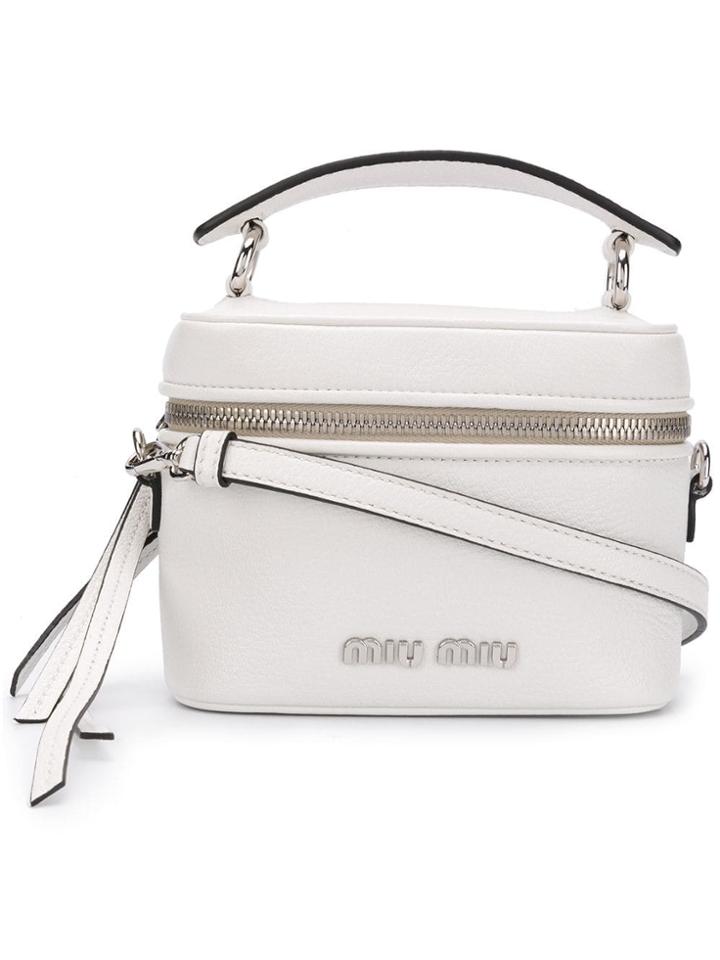 Miu Miu Top Handle Shoulder Bag - White