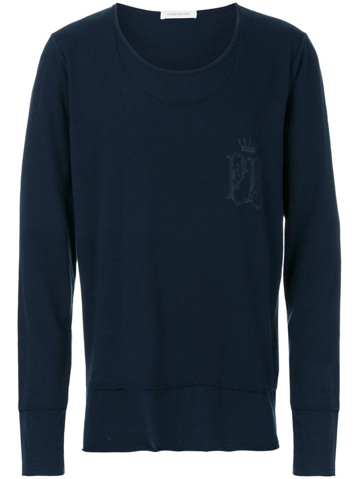 Pierre Balmain Logo Print T-shirt - Blue
