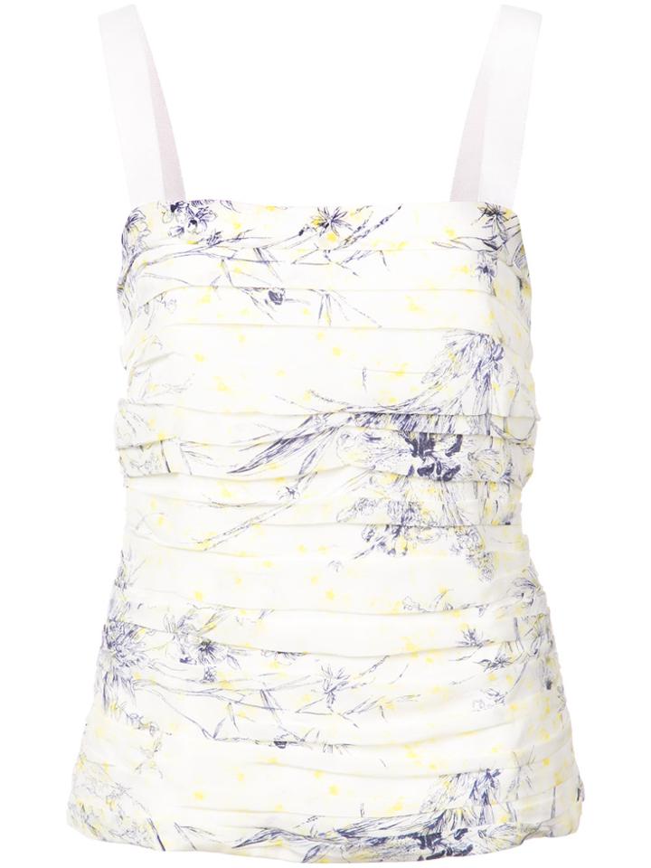 Cinq A Sept Floral Print Top - White