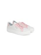 Simonetta Embellished Contrast Panel Sneakers - White