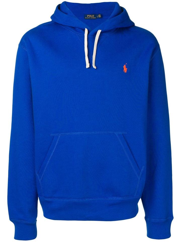 Polo Ralph Lauren Logo Embroidered Hoodie - Blue