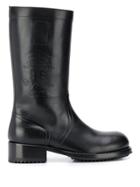 Raf Simons Logo Embossed Boots - Black