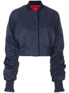 Ellery Cropped Bomber Jacket - Blue