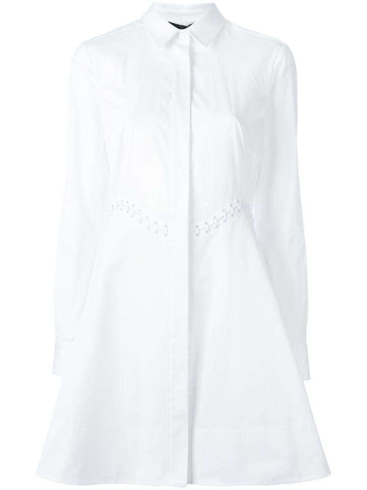 Alexander Wang Concealed Fastening Shirt Dress, Women's, Size: 6, White, Cotton