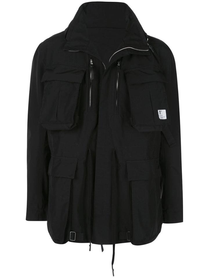 11 By Boris Bidjan Saberi Structured Cargo Jacket - Black