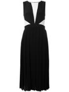 Ps By Paul Smith Pleated Colour Block Dress, Women's, Size: 48, Black, Silk/polyester/viscose