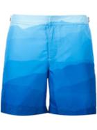 Orlebar Brown Ocean Wave Print Swim Shorts, Men's, Size: 30, Blue, Polyester