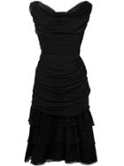 Givenchy Vintage Ruched Cocktail Dress - Black
