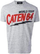 Dsquared2 World Tour T-shirt, Men's, Size: Xxl, Grey, Cotton
