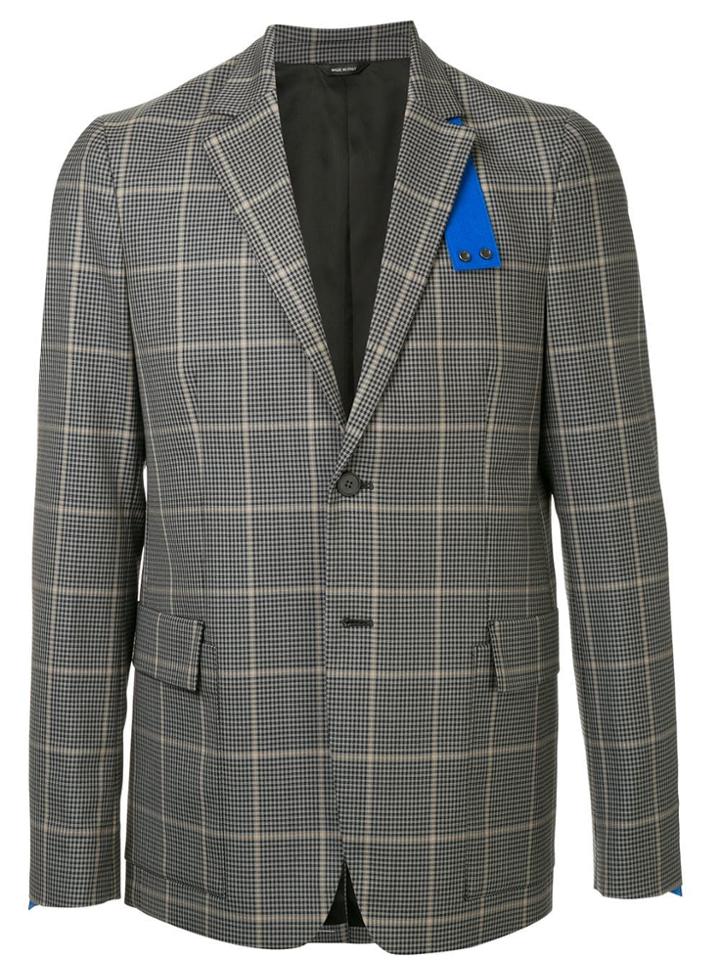 Oamc Checkered Blazer - Grey