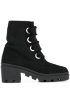 Red Valentino Rev(v) Chunky Lace-up Boots - Black