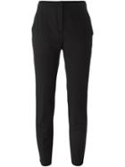 Piazza Sempione Cropped Tapered Trousers, Women's, Size: 46, Black, Polyamide/spandex/elastane/cotton