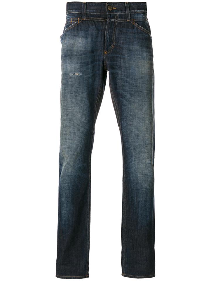 Closed Regular Roll-up Denim Jeans - Blue