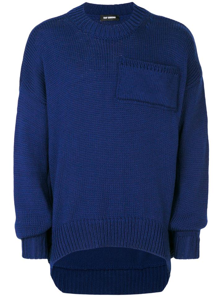 Raf Simons Chest Pocket Jumper - Blue