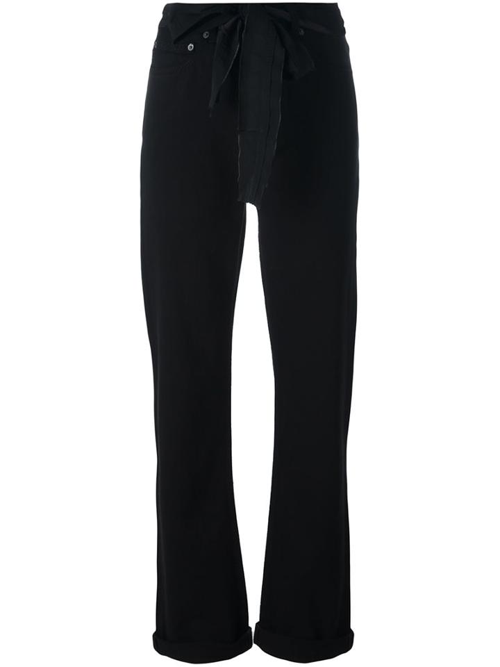 Marc Jacobs Oversized Bow Jeans, Women's, Size: 25, Black, Cotton