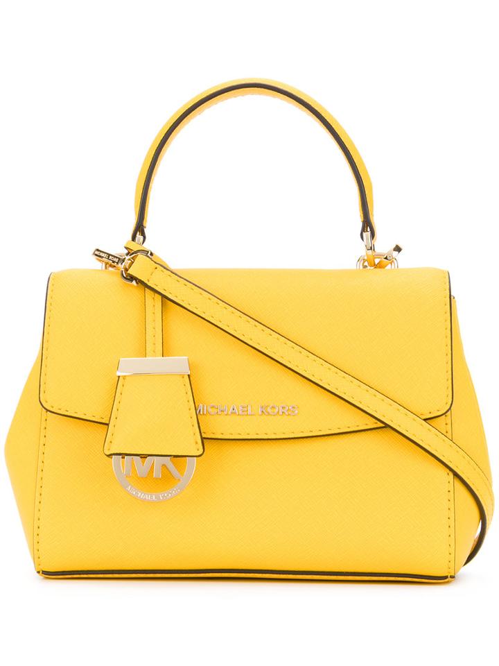 Michael Michael Kors - Foldover Crossbody Bag - Women - Leather - One Size, Yellow/orange, Leather