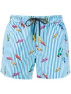 Entre Amis Tropical Birds Swimming Shorts - Blue