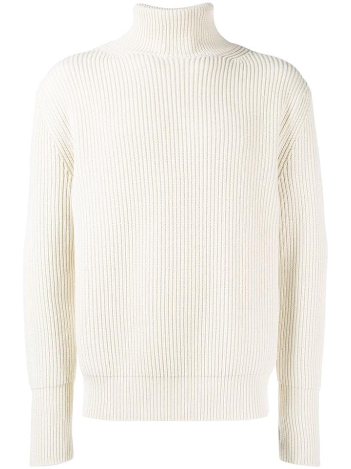 Batoner Roll Neck Jumper - White