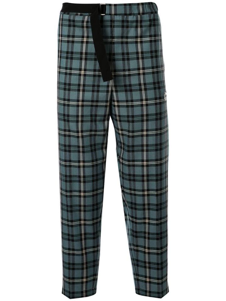 Oamc Check Print Trousers - Green