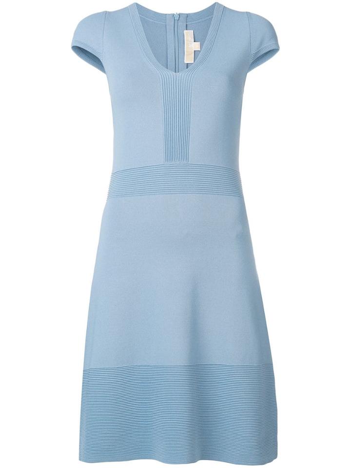 Michael Michael Kors Short V-neck Dress - Blue