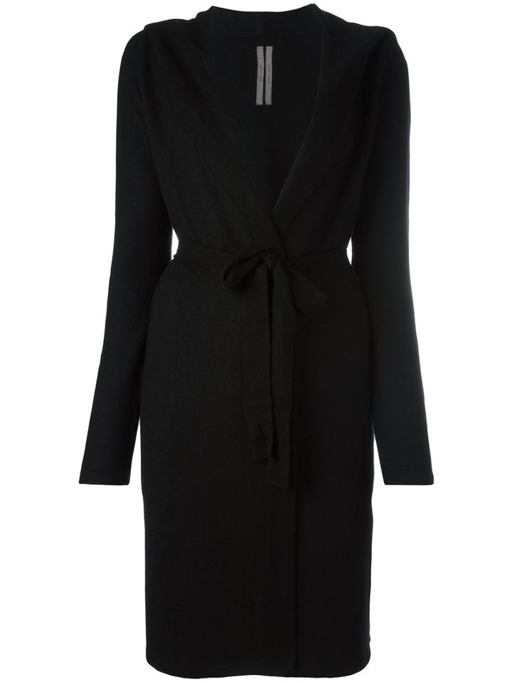 Rick Owens Hooded Wrap Cardigan, Women's, Size: Small, Black, Cashmere