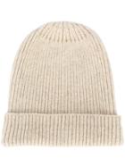 Jan Jan Van Essche Rib Knit Beanie - Nude & Neutrals