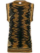 Red Valentino Embroidered Sleeveless Sweater - Yellow
