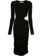 Elizabeth And James Cut-out Detailing Knitted Dress, Women's, Size: Xs, Black, Polyester/viscose