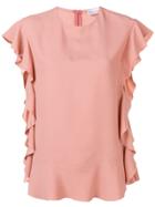Red Valentino Ruffle Trimming Top - Neutrals