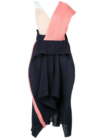 Jatual Pleated Puffy Dress - Multicolour