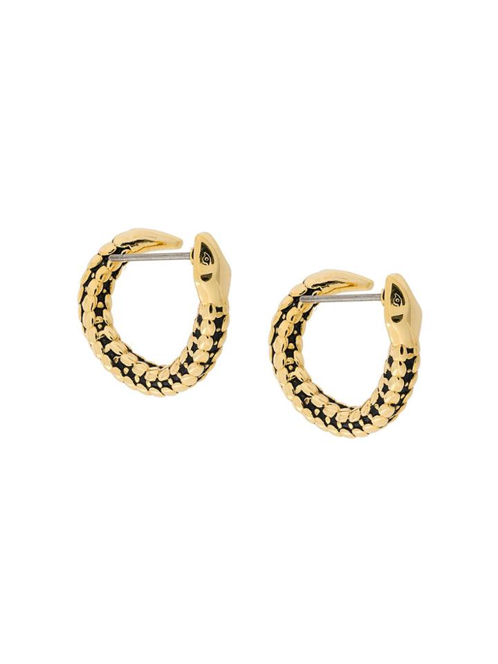 Aurelie Bidermann Snake Hoop Earrings - Metallic