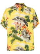 Fake Alpha Vintage 1950's Hawaiian Shirt - Yellow