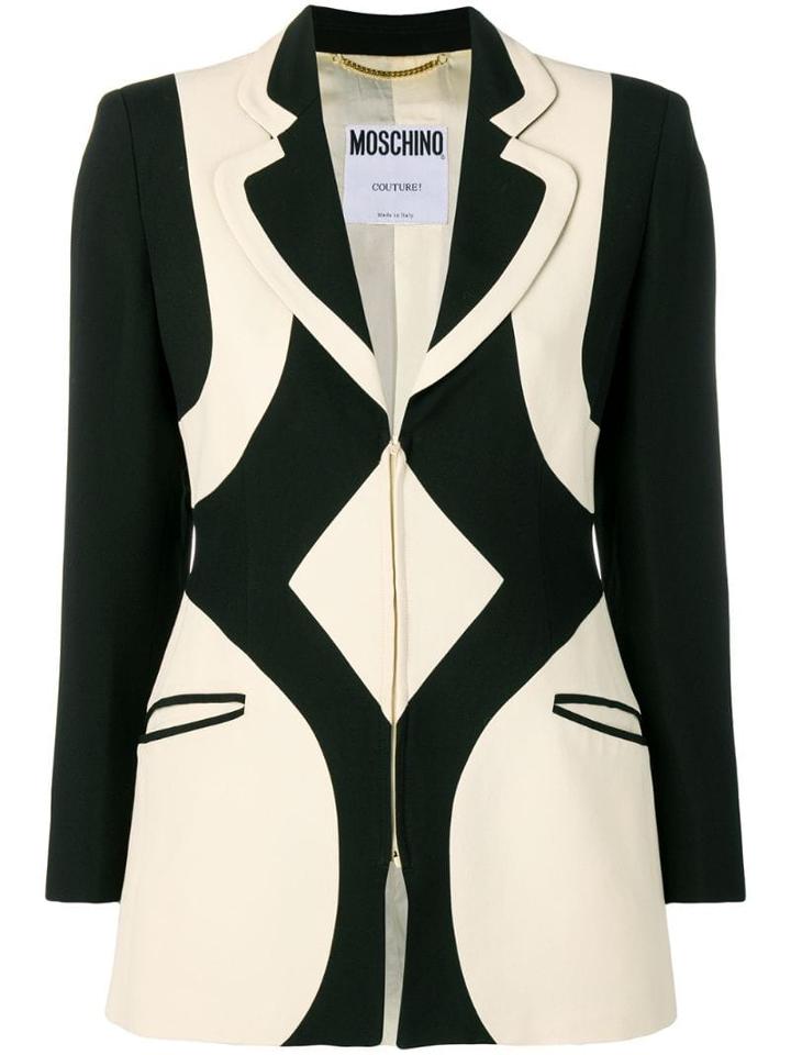 Moschino Pre-owned 1990's Graphic Pattern Blazer - Black
