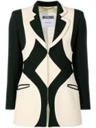 Moschino Pre-owned 1990's Graphic Pattern Blazer - Black