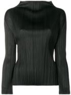 Pleats Please By Issey Miyake Funnel-neck Jumper - Black