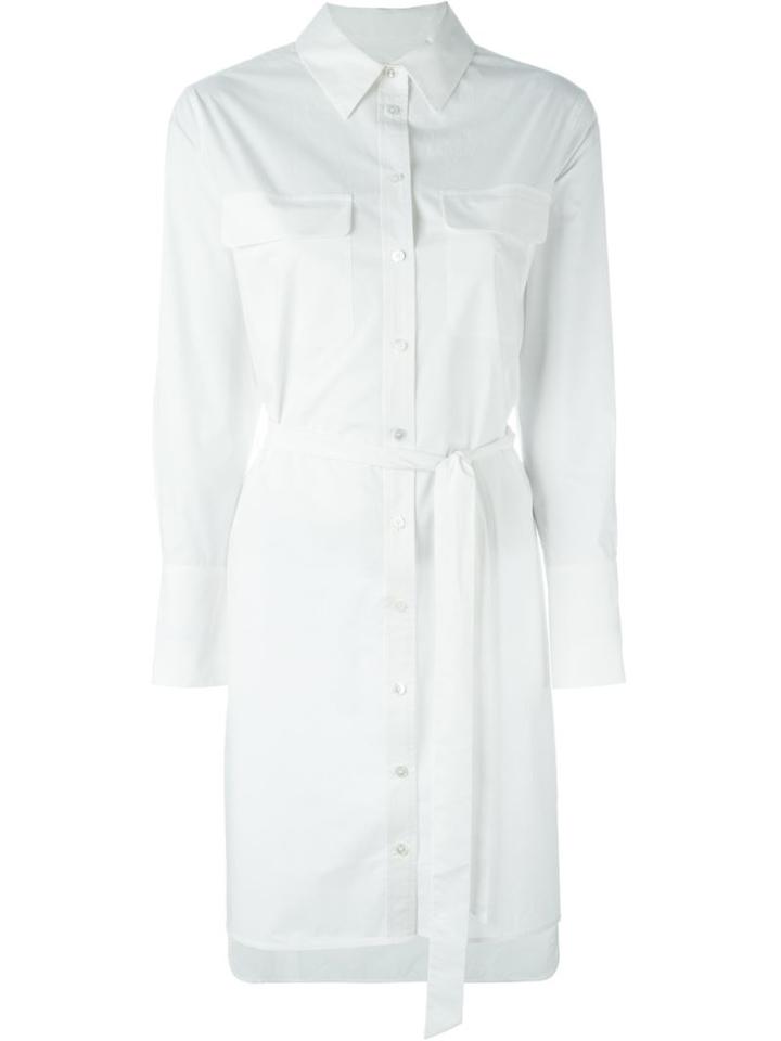 Equipment Wrap Shirt Dress, Women's, Size: Xs, White, Cotton