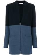 Le Tricot Perugia Two Tone Cardigan - Blue