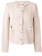 Iro - 'agnette' Tweed Smart Jacket - Women - Cotton - 36, Women's, Pink/purple, Cotton
