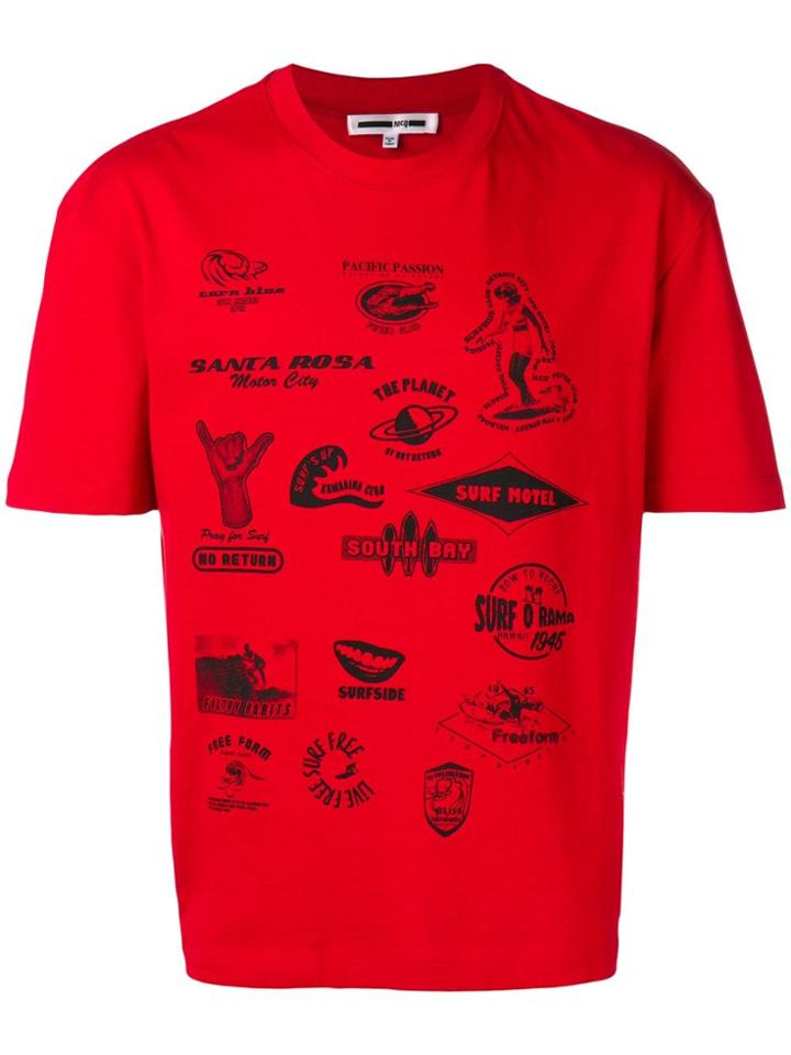Mcq Alexander Mcqueen Printed T-shirt - Red
