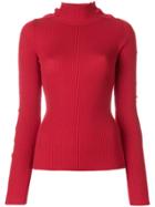 Preen By Thornton Bregazzi Ribbed Trixie Knit Jumper - Red