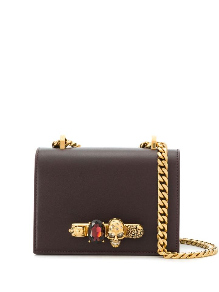 Alexander Mcqueen Knuckle Duster Crossbody Bag - Purple