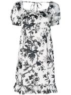 Mcq Alexander Mcqueen - Floral Embroidered Dress - Women - Polyester/spandex/elastane - 38, White, Polyester/spandex/elastane
