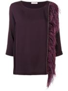 Fabiana Filippi Feather-trimmed Blouse - Pink