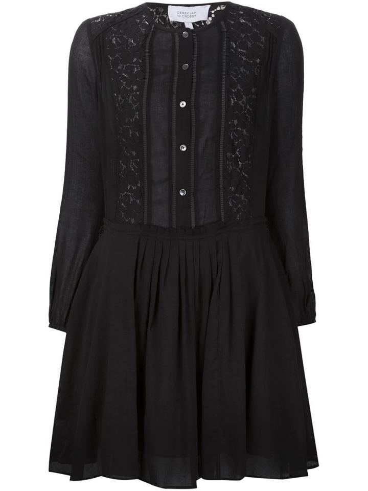 Derek Lam 10 Crosby Lace Panel Shirt Dress