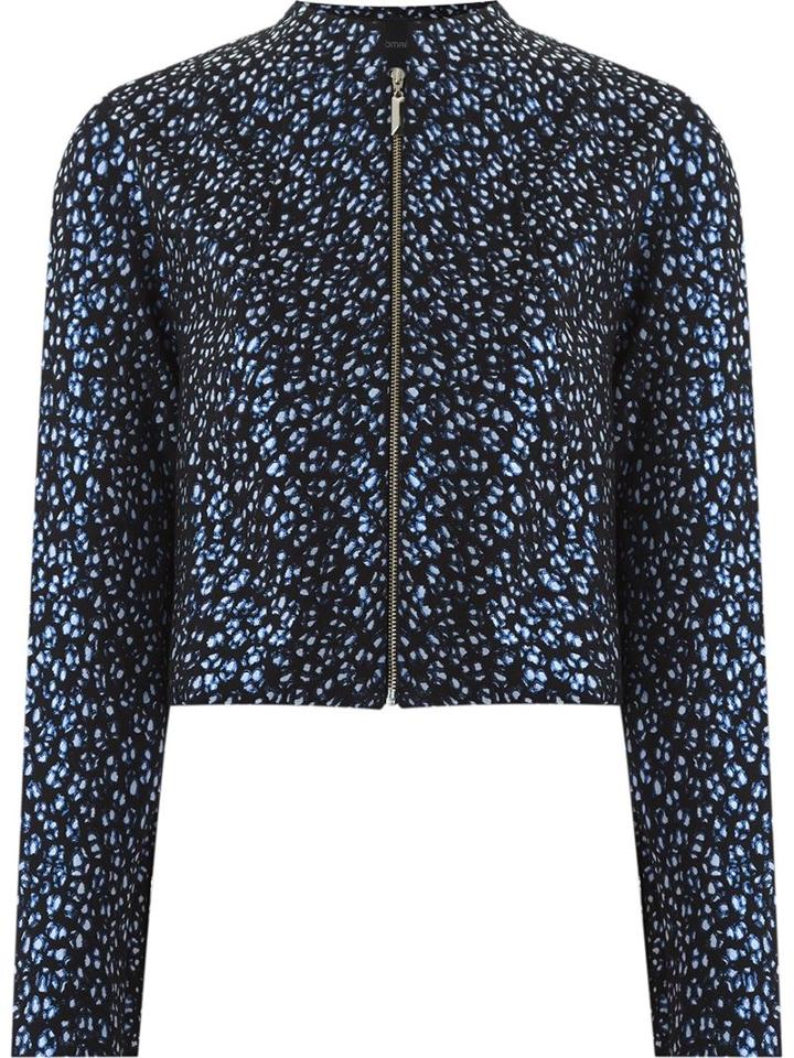 Giuliana Romanno Abstract Print Bomber Jacket, Women's, Size: 36, Black, Cotton/lurex/polyester
