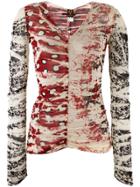 Jean Paul Gaultier Vintage Gathered Detail Print Top