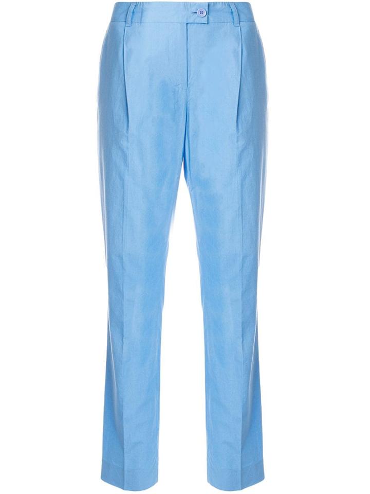 Moschino Pre-owned High Rise Slim Trousers - Blue