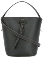 Furla Drawstring Strap Tote, Women's, Black, Leather