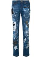 Dolce & Gabbana Girly-fit Jeans With Patch Appliqués - Blue
