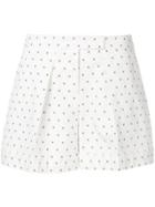 Jil Sander Navy Cross Pattern Shorts - White